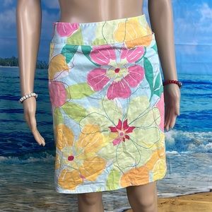 Talbots Petite Stretch Floral Skirt